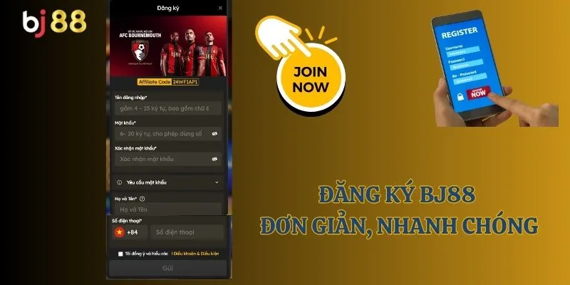 Đăng ký nhà cái BJ88